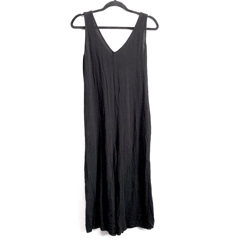 Shinestar Double Sleeveless V-Neck Wide Leg Jumpsuit